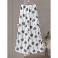 thumbnail image 4 of Conjunto de 2 piezas para mujer, traje estampado con cordones y cuello en V, sin mangas, con volantes, pantalones de pierna ancha divididos, verano 2024, 4 of 5