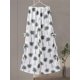 thumbnail image 4 of Conjunto de 2 piezas para mujer, traje estampado con cordones y cuello en V, sin mangas, con volantes, pantalones de pierna ancha divididos, verano 2024, 4 of 5