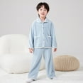 thumbnail image 5 of Gubotare Little Boys Pajamas Boys' Everyday Pajamas - Breathable Long Sleeve Outfit Size 3T 4T (Blue,3-4 Years), 5 of 9