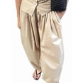 thumbnail image 3 of Women'S Casual Cotton Baggy Pants with Elastic Waist Relax Fit Lantern Trouser Khaki L, 3 of 9