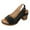 Black, variant on Womens Chunky Block Heels Wedges Shoes Open Toe Slip On Shoes Dressy Slingback Heels for Women