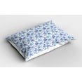 thumbnail image 2 of Ambesonne Poppy Flower Pillow Sham 2 Pack, Abstract Blossoming, 26"x20", Blue Violet and Coconut, 2 of 3