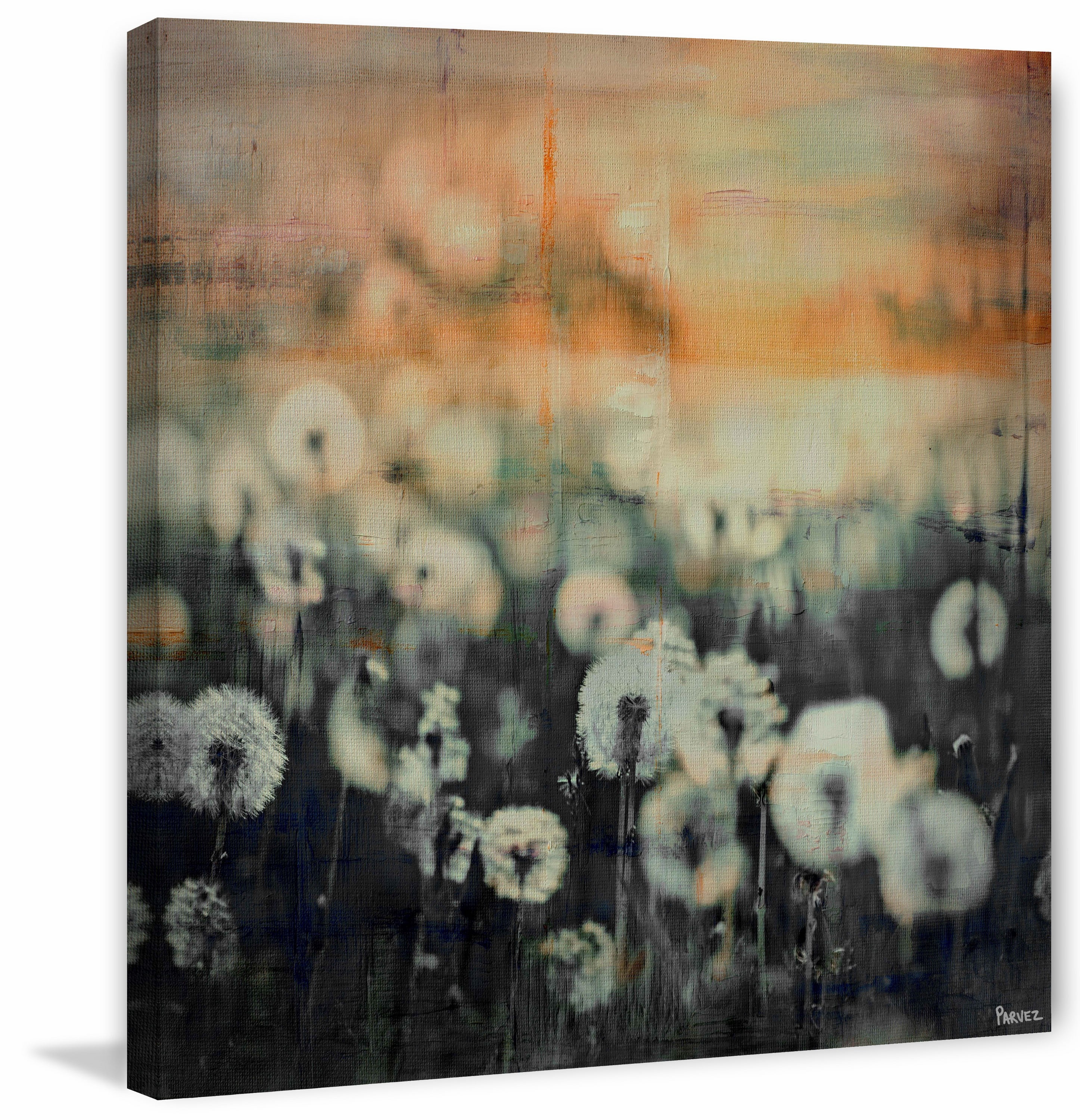 "Dandy Puff Meadow" Painting Print on Wrapped Canvas