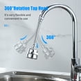 thumbnail image 3 of Yeacher 360° Rotatable Tap Head Faucet Extender Splash-Proof Pressurized Kitchen Tap Sprayer with 3 Modes, 3 of 8