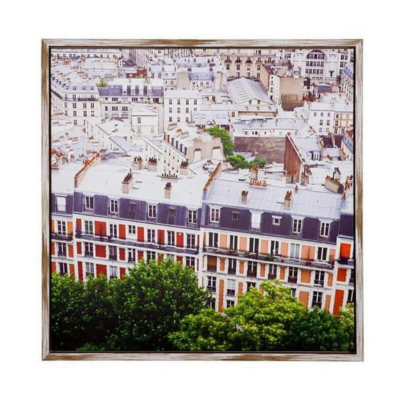 Yosemite Home Decor 'Au Revoir II' 32"x32" Wood Photo in Multi-Color