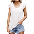 thumbnail image 6 of Lindreshi Tank Tops for Women Clearance Women's Fashion Solid Color Round Neck Comfortable Loose T-Shirt Sleeveless Blouse Casual Tops, 6 of 6