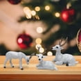 thumbnail image 3 of Deer Figurines Statue Animal Model Crafts for Christmas Desktop Shelf Living Room Decor, 3 of 8