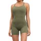 thumbnail image 1 of Gibobby pantalones siameses Sin incomodidad Apretado Pantalones de yoga Hollow Back Body Training Fitness Sports Mono(Verdinegro， M), 1 of 5