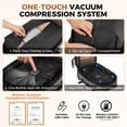 thumbnail image 5 of Fegat Rolling Vacuum Backpack Travel,New Upgrade 70L Carry-On Backpack with Wheels,One-Button Vacuum Compression System, Built-In Electric Pump, TSA Lock, Expandable for Travel Business, 5 of 10