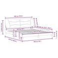 thumbnail image 2 of vidaXL Bed Frame with Headboard Mattress Foundation Bedroom Furniture Fabric, 2 of 11