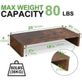 thumbnail image 4 of Monitor Stand Riser Wood Monitor Stand for Desk TV/Screen/PC/Printer/Laptop Riser Computer Stand with Keyboard Organizer Desktop Stand Monitor Riser by (), 4 of 7