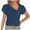 Blue, variant on Uaswgudfs Womens Dressy Casual Blouses Asymmetrical V Neck Business Work Tops Ruffle Sleeve Summer Shirts