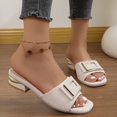 thumbnail image 6 of Ladies' low heeled sandals, breathable, comfortable, non slip, suitable for home work and leisure, outdoor foot on vacation slippers, 6 of 6