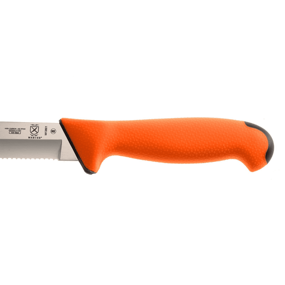 Mercer Sport Steel Knife, 9" Utility Slicer, Scalloped, Orange