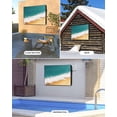 thumbnail image 2 of Outdoor TV Cover 60 to 65 Inch Weatherproof, Teal Orange Beach Waterproof TV Screen Protector for Outside Decor with Zipper and Pocket 58"L x 37"H , Abstract Watercolor Wave, 2 of 7