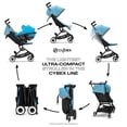 thumbnail image 4 of Cybex Libelle Lightweight pockit Travel Baby Stroller - Carry-On Compliant Compact Fold, One-Hand Adjustable Recline - Compatible with CYBEX Car Seats, Beach Blue, 4 of 5