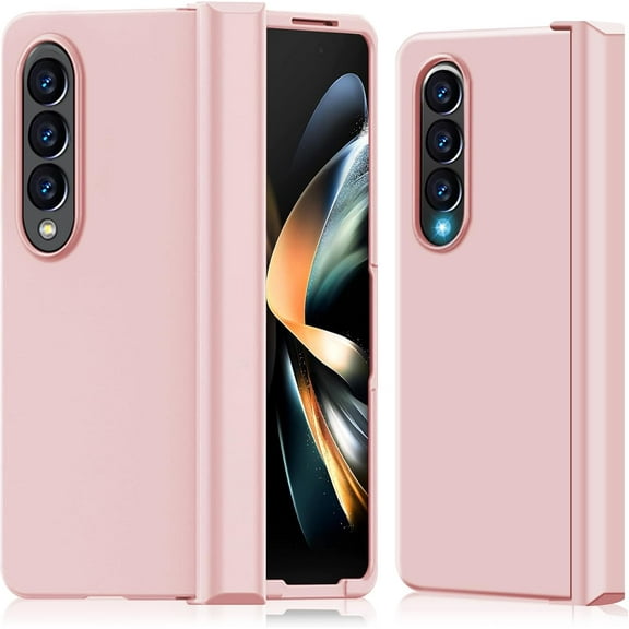 for Samsung Galaxy Z Fold 4 Case with Hinge Protection,Full Body Protective Cover Hard PC Ultra Slim Anti-Scratch Shockproof Lightweight Phone Case for Samsung Galaxy Z Fold 4 5G (Pink)