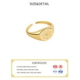 thumbnail image 2 of Plata de Ley 925, nuevos anillos simples de Color dorado con forma de flor, anillo hecho a mano con apertura desgastada Retro, joyería fina de moda, 2 of 2