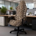 thumbnail image 5 of Whosucclay Brown Leopard Print Gaming Chair Covers, Stretchable Computer Chair Slipcovers Cover Stretchable Elastic Machine Washable of Computer Game Office Chairs Cover, 5 of 8