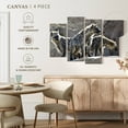 thumbnail image 4 of Elephant Stock Cackle Of Hyenas Wall Art - Horizontal Multi Panel Canvas - Living Room Wall Decor - Animal Multi Panel - Gray And Beige Decor - 36" x 22", 4 of 4