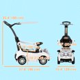 thumbnail image 3 of Qaba Voiture Pousse-Pousse 3 en 1 pour Enfants, Voiture Glissante pour Tout-Petits, Conception à Propulsion par les Pieds, Blanc, 3 of 10