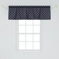 thumbnail image 2 of Ambesonne Damask Window Valance, Middle Eastern Swirly Art, 42" x 18", Indigo Dark Khaki, 2 of 3
