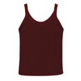 thumbnail image 5 of Women's Scoop Neck Ribbed Sleeveless Tank Top, Stretchy Casual Shirt for Workout or Everyday Summer Wear,Dark Purple S, 5 of 5