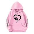 thumbnail image 4 of Mrzhqd Toddler Girls Sweatshirts Hoodie Long Sleeve Soft Sweatshirt Graphic Hoody Kids Cute Pullovers Top Clothes For Girls Pink Size 4-5 Years, 4 of 4