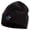 Black, variant on Mardi Gras Fleur De Lis Logo Decorations Embroidered Big Size Fleece Beanie - Black XL-3XL