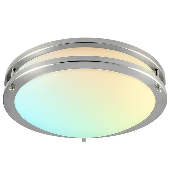 Luxrite 12 Inch LED Flush Mount Ceiling Light, Color Temperature Selectable 2700K