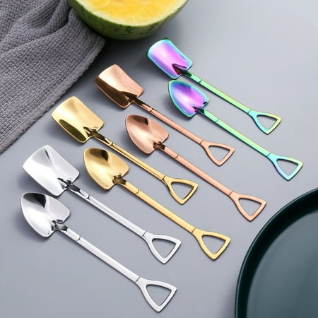 

Jiaroswwei 2Pcs Stainless Steel Shovel Spoon Scoop Watermelon Dessert Kitchen Stirring Tool
