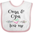thumbnail image 3 of Inktastic Oma and Opa Love Me- Heart Grandchild Boys or Girls Baby Bib, 3 of 4