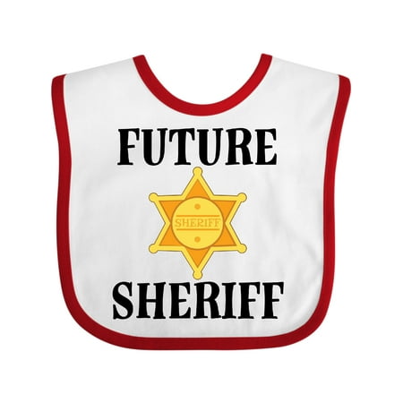 

Inktastic Future Sheriff Badge Outfit Gift Baby Boy or Baby Girl Bib