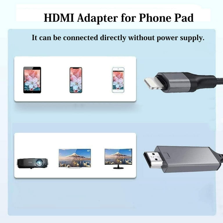 Simply45 Lightning Male to HDMI and Lightning Female DO-D005 B&H