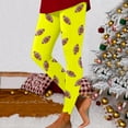 thumbnail image 3 of Gibobby Leggings para mujer Leggings para mujer Moda Entrenamiento Leggings Navidad Impresión Color Bloque Pantalones Elástico Leggings(Amarillo,CH), 3 of 4