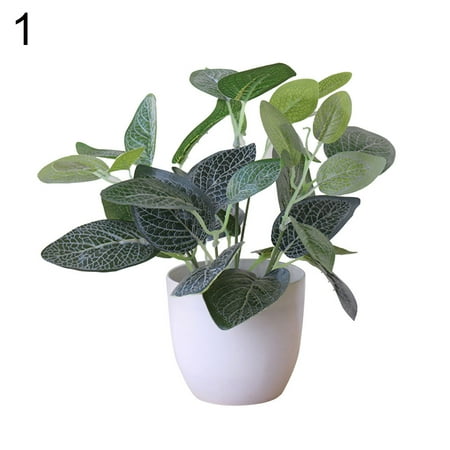 

XM Culture Fresh Artificial Foliage Plant Potted Bonsai Wedding Party Mall Desktop Decor(Type 1)