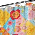 thumbnail image 3 of Pioneer Flower Floral Print Pattern Shower Curtain 84"x72", Bathroom Decorative Shower Curtain Set with 12 Hooks, Waterproof Washable, 3 of 6