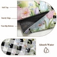 thumbnail image 6 of Spring Easter Flowers Area Rugs 4'x6', Washable Small Throw Rugs for Office Bathroom, Farmhouse Floral Black Buffalo Plaid Indoor Outdoor Rug Non-Slip Low Pile Carpet Runner Reversible Floor Mats, 6 of 8