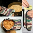thumbnail image 5 of Yayeee Oven Mitts and Pot Holder Set of 2 Heat Resistant Kitchen Gloves Baking Hot Pad, Artistic Desert Waves, 5 of 5