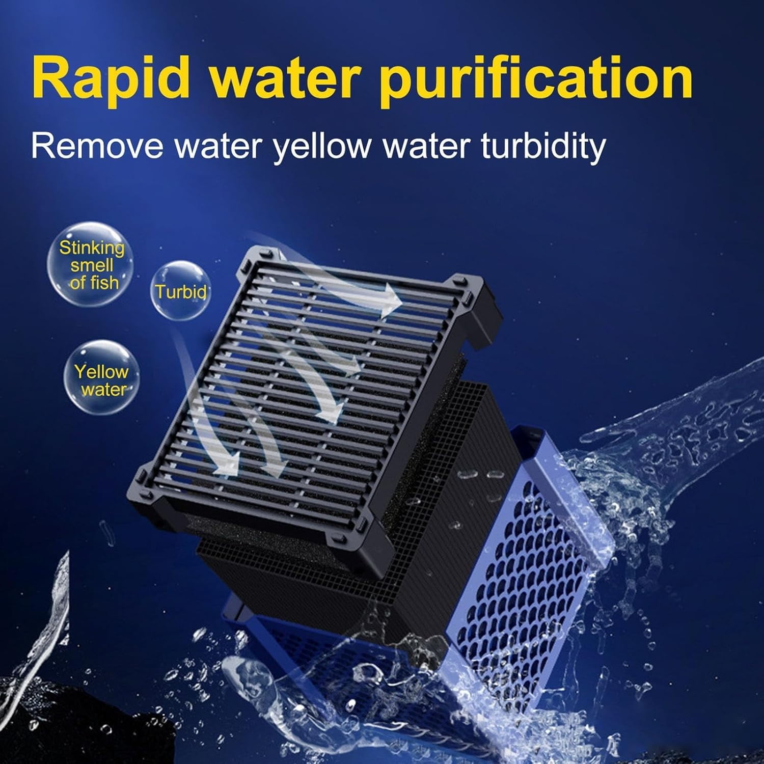 Water Trough Purifier Cube, Horse Water Trough Purifier Cube, Fish Tank Water Purifier Cube, Aquarium Cube Filter, Activated Carbon Livestock Water Purifier Cube for Horses, Ponds