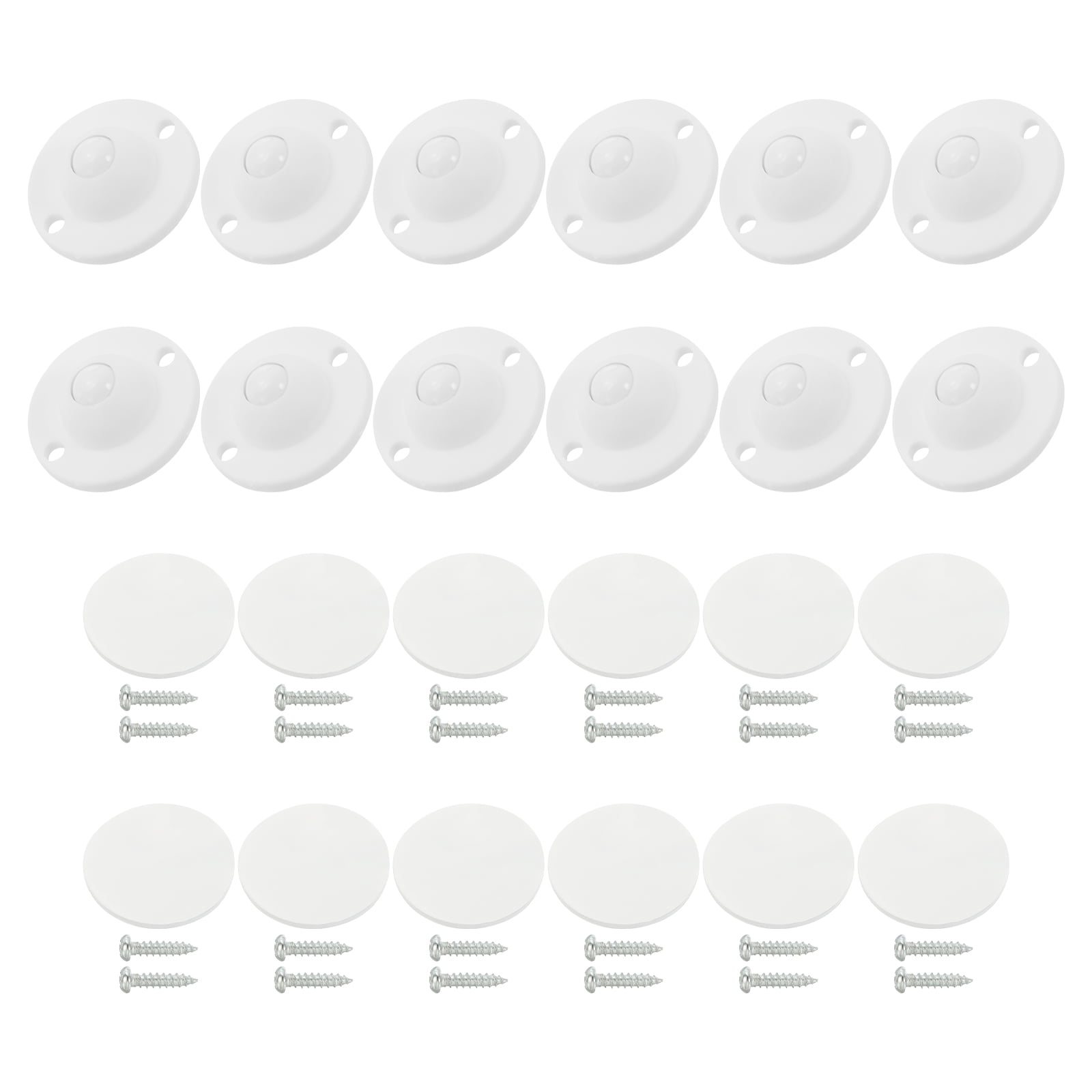 Uxcell Self Adhesive Paste Caster Wheels for Appliance, Mini Swivel Wheels Load Capacity for Stand Mixer White