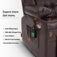 thumbnail image 5 of Lay Flat Dual Motor Power Lift Recliner with Massage and Heat for Petite Elderly, Infinite Position Lift Chair, Faux Leather (Small-Regular, Dark Brown), 5 of 10