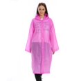 thumbnail image 3 of Unisex Women Men Disposable Raincoat Outdoor Transparent Windproof Rain Coat New, 3 of 5