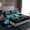 Cyan Black Gray, variant on jejeloiu Queen Twin Sheet Sets,3D Diamond Butterflies Twin Fitted Sheet,Leopard Print Bowtie Flat Sheet For Girls,Ultra Soft Home Decor,3-Piece