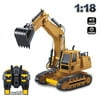Xolikefi Full Functional Remote Control Excavator Construction Tractor Toys Gift