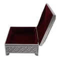 thumbnail image 3 of Trinket Box, Classic Exquisite Metal Jewelry Box Single Layer Flip Top  For Necklaces Bracelets For Women Girls For Rings Earrings Ancient Tin Color, 3 of 8