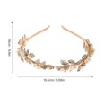 thumbnail image 3 of Leaf Crown Wedding Headband Holiday Party Headband Leaf Headpiece Pearl Headband, 3 of 4