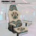 thumbnail image 7 of Xoenoiee Boho Paw Print Gaming Chair Covers, Stretchable Soft Thick Breathable Scratch Resistant Gaming Chair Seat Cover with 2Pcs Armrest Slipcovers, 7 of 7