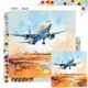 thumbnail image 1 of 5D DIY Cuentas Cuadradas Completas Avión La Pared Del 40x40cm, 1 of 9
