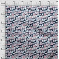 thumbnail image 2 of oneOone Tissu Voile de Coton Bio Carré & Triangle Imprimé Géométrique 1 Yard 42 Pouces de Large, 2 of 4